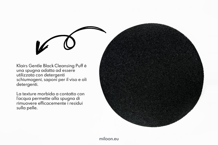 klairs gentle black deep cleansing puff